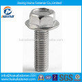 Aço inoxidável ss304 ss316 ss201 parafuso prova hex flange parafuso